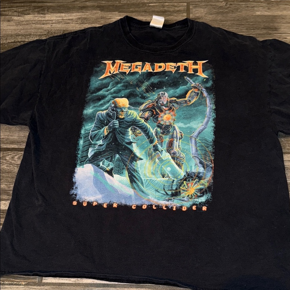 Super Collider Graphic Tee - Black mega death vintage